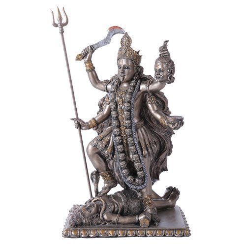 インド ヒンドゥー教 殺戮と破壊、啓蒙の女神 カーリー・バヴァタリニー 破壊神 時間と死の女神 彫刻 彫像(輸入品)