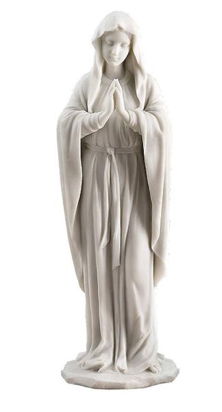 即納！セール！大理石風 聖母マリア像 彫像 彫刻高さ 約29cm キリスト教美術 宗教彫刻/ カトリック教会 祭壇 洗礼 福音 聖書（輸入品 2