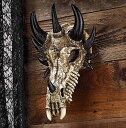 西洋彫刻 龍の骸骨 スカル剥製 マンチェスターのドラゴン 頭