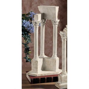 ローマ様式建築の石柱（円柱）神殿 コリント式 柱装飾彫像 彫刻/ Roman Forum Columns（輸入品）