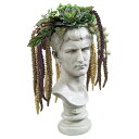 デザイン・トスカノ製 古代ローマ 皇帝 カリギュラ(カリグラ)胸像プランター ストーン風彫像 彫刻 ガーデニング 植木鉢 おしゃれ お庭 広場(輸入品)