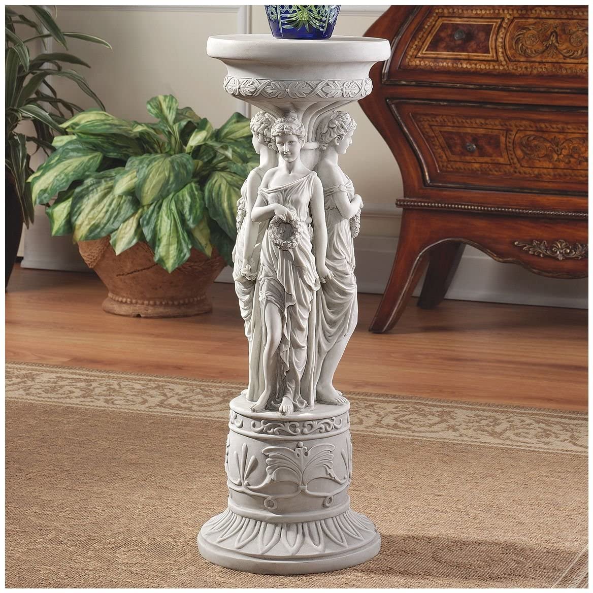 新古典主義の、チャッツワース・マナー彫刻台座彫像 置物/ 装飾オブジェ 庭園 カフェ パブ ホテル（輸..