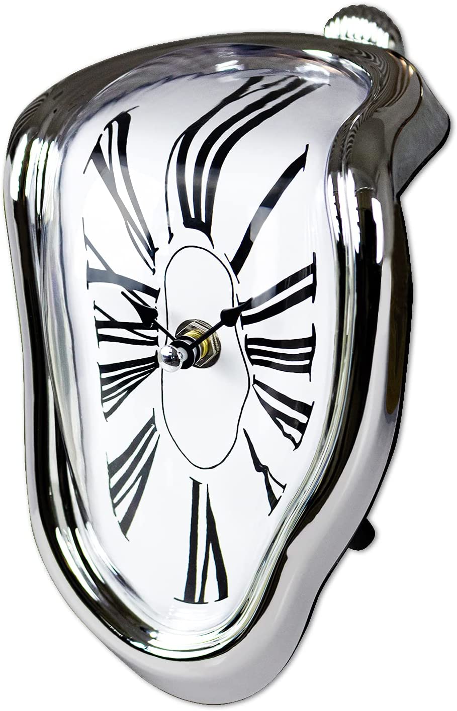 セール！即納！サルバドール ダリ 溶ける時計 ホームインテリア装飾 棚の為の溶けた時計 シルバー壁彫刻（輸入品）
