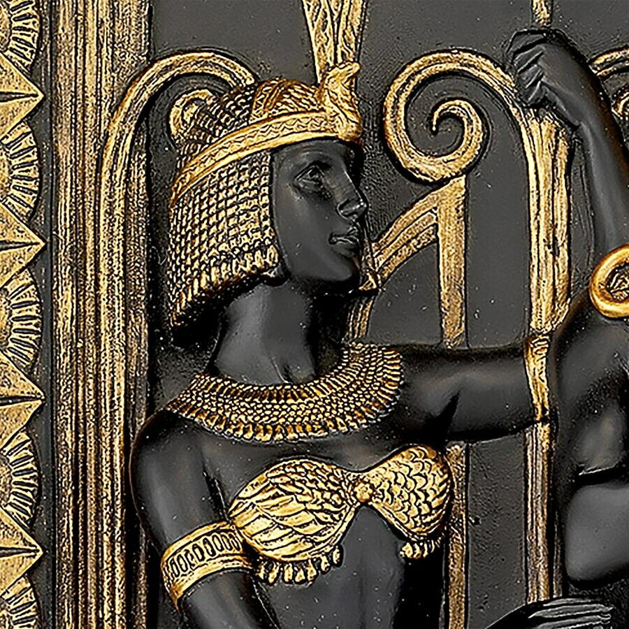 古代エジプトファラオと王妃の壁彫刻彫像/DesignToscanoTheEgyptianPharaohandHisMaidensWallSculpture(輸入品)