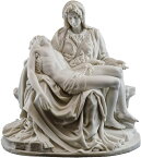 ミケランジェロ作 ピエタ 聖母マリアに抱かれるイエス・キリスト　カトリック宗教彫刻-イタリア製 彫像 高さ 約25cm置物（輸入品）