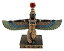 古代エジプトの女神 美しいイシス女神 彫像 フルカラー彫刻 豊饒の女神 / ナイル川 神殿 ピラミッド カイロ 生命 アンク(輸入品）