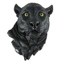 黒豹 頭部フィギュア ブラックパンサー 壁掛け剥製風 彫刻 彫像 /Black Panther Head Mount Wall Statue Bust(輸入品)