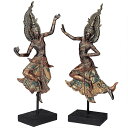 タイのテパノン寺院の踊り子像 彫像 彫刻 エスニック アロマスタジオ リラクゼーション 幸運 プレゼント/ Thai Teppanon Temple Dance...