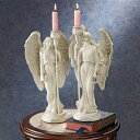 デザイン トスカノ製 天使の彫刻燭台（2個セット） 彫像/ Angels of Virtue Sculptural Candelabra (Set of 2)（輸入品