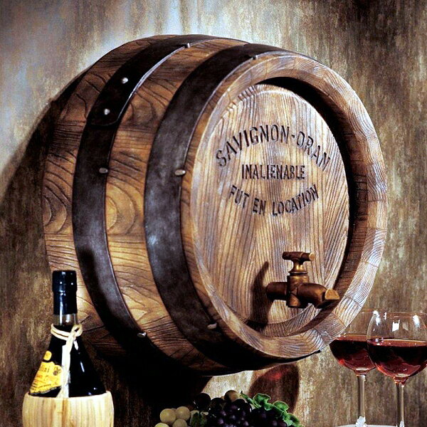 西洋彫刻 フランス ワイン樽 インテリア 壁彫像 彫刻 / Design Toscano French Wine Barrel Wall Sculpture[輸入品