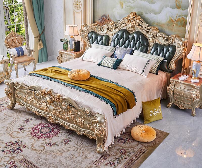 ブラックフライデー！最大25％お値引き！条件は要問い合わせ！~ロココ調ヨーロピアン本革彫刻ゴールド..