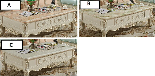 初売企画！最大25％お値引き！条件は要問い合わせ！~カワイイ！ゴージャス！ロココ調・お姫様系大理石製天板センターテーブル FRL-J221DCT日本人スタッフが検品・メンテナンスを行います！