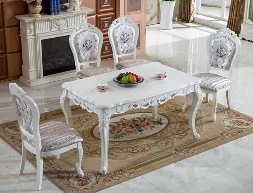 年末特別企画！最大25％お値引き！条件は要問い合わせ！~【送料無料】姫系ロココ調木製ダイニングテー..