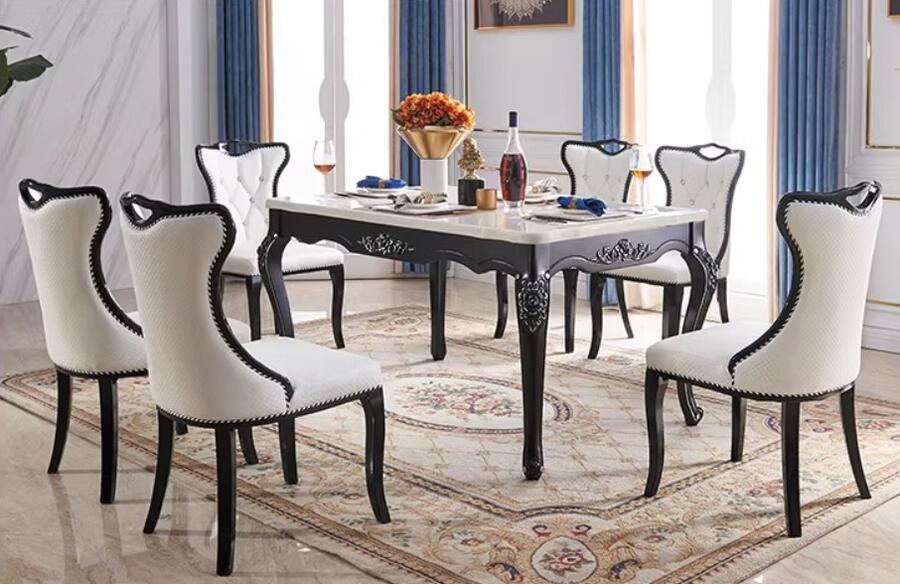 ロココ調・姫系・ヨーロピアン・王室・宮殿風ダイニングテーブル 幅1300×奥行800×高さ780mm 幅1500×奥行900×高さ780mm 天然木・樹脂 日本国内において、ローマンディールのみの限定販売商品となっております。 ローマンディ...