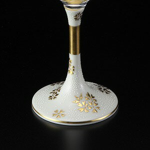 九谷焼 ブルゴーニュワイングラス 仲田錦玉・画 白粒桜 【W.40】 【ギフト箱入り】