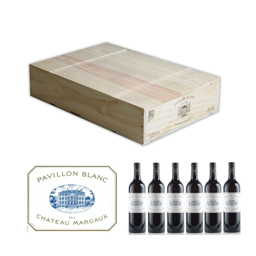 パヴィヨン ブラン デュ シャトー マルゴー 2018 1ケース 6本 オリジナル木箱入り Pavillon Blanc du Chateau Margaux フランス ボルドー 白ワイン