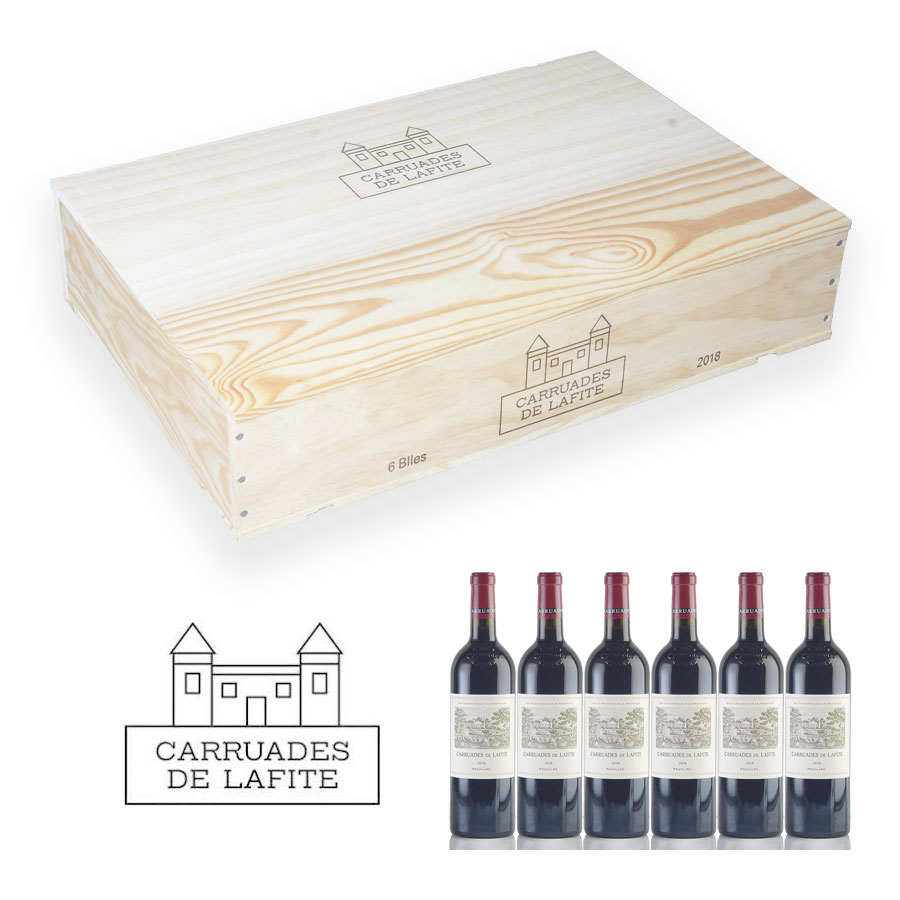 カリュアド ド ラフィット 2018 1ケース 6本 オリジナル木箱入り シャトー ラフィット ロートシルト ロスチャイルド Chateau Lafite Rothschild Carruades de Lafite フランス ボルドー 赤ワイン