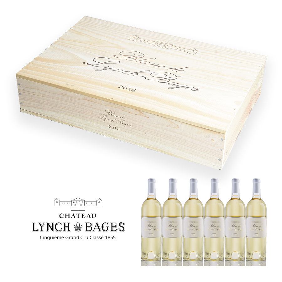 ブラン ド ランシュ バージュ 2018 1ケース 6本 オリジナル木箱入り シャトー ランシュ バージュ Chateau Lynch Bages Blanc de Lynch Bages フランス ボルドー 白ワイン