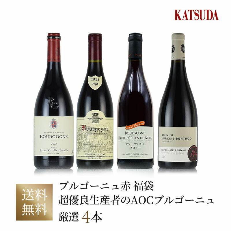 ワインセット ブルゴーニュ 赤ワイン超優良生産者のレジョナルワイン 厳選4本 Robert Groffier ロベール・グロフィエ、Claude Dugat ク...