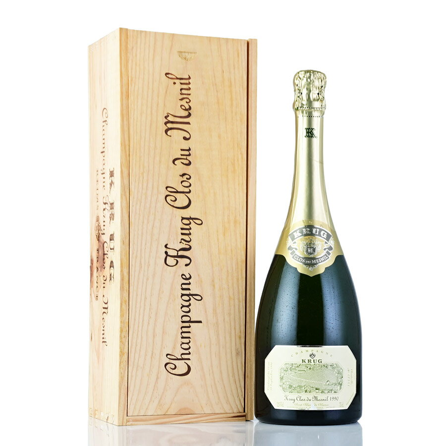 クリュッグ クロ デュ メニル 1990 木箱入り ラベル不良 クロ ド メニル Krug Clos du Mesnil フランス シャンパン シャンパーニュ