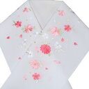 半襟 刺繍 半衿 振袖 成人式 菊 桜 散らし 花 白地 レディース 結婚式 卒業式 袴姿 フォーマル 可愛い 上品 T360 s701 Si