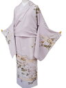 未仕立て 風情のある草花文様 訪問着 薄紫 d003r
