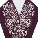 刺繍 半衿 ちりめん地 梅 chirrine 紫 金 矢羽 半襟 日本製 カジュアル 振袖 成人式 袴 卒業式 着物 小紋 紬 和装小物 街着 お洒落着 春 秋 冬 半えり レディース 袷 単衣 送料無料 T 23801017_4 w816 Si