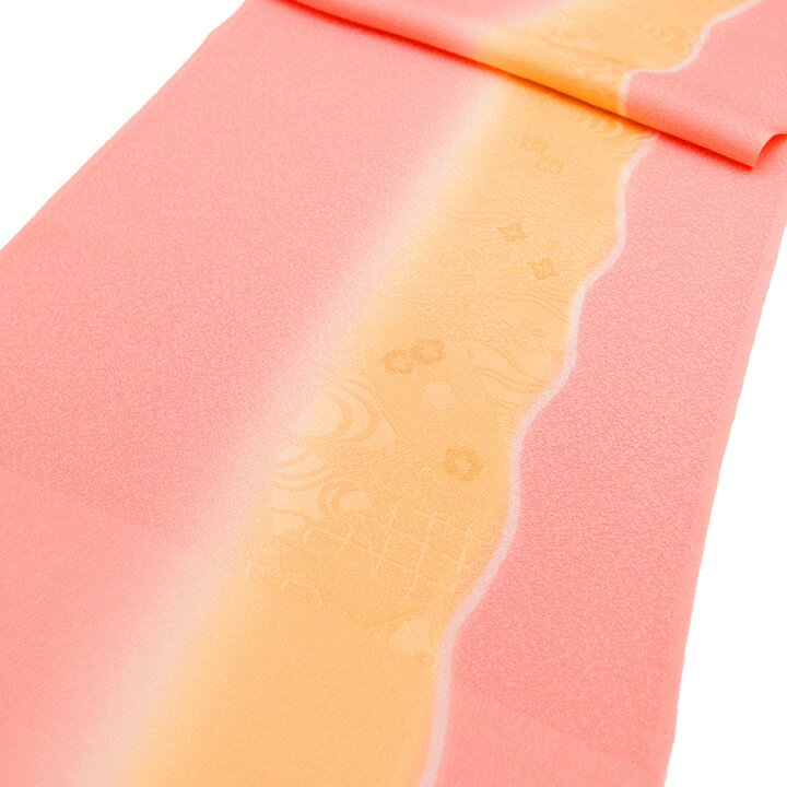 【楽天スーパーSALE 10%OFF】帯揚げ 帯上げ 帯あげ 正絹 絹100% 日本製 単品 フォーマル 丹後ちりめん 縮緬 黄色 ピンク ぼかし 松竹梅..