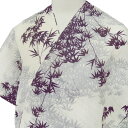 【訳あり】浴衣 反物 レディース 綿絽 日本製 木綿 乱絽 カジュアル デパート 未仕立て 裄70以上 裄75cmまでOK 夏祭 花火大会 笹の葉 白 グレー ...