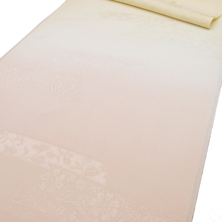 帯揚げ 帯上げ 帯あげ フォーマル 正絹 絹100% 単品 丹後ちりめん 縮緬 ベージュ 黄色 ぼかし 花 横段 綸子 地紋 着物 訪問着 付下げ 色無地 結婚式 七五三 お宮参り 和装小物 袷 単衣 おしゃれ 送料無料 帯揚げ z833