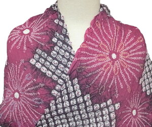 浴衣 反物 有松鳴海絞り 総絞り レディース 新品 仕立て付き 花火 赤 白 カジュアル d335