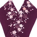 半衿 半襟 半えり 刺繍 振袖 成人式 二十歳の記念 はたち 桜 さくら 花 紫 正絹 鬼しぼちりめん 縮緬 日本製 レディース 卒業式 袴姿 はかま フォーマル モダン 個性的 可愛い 送料無料 半衿 z746