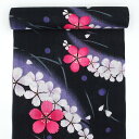浴衣 ゆかた 反物 カジュアル レディース 大人 単品 新品 未仕立て 日本製 黒 撫子 なでしこ 夏用 夏物 着物 きもの 夏祭り お祭り 花火大会 夕涼み ...