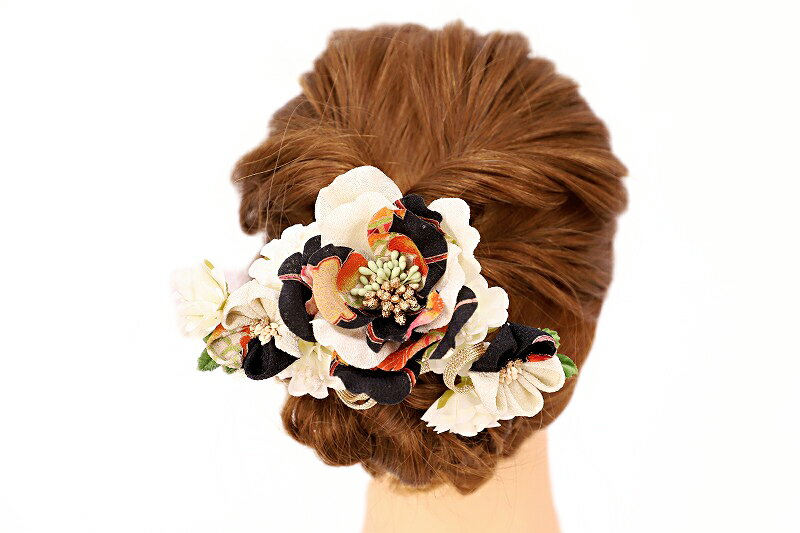 髪飾り 成人式 振袖 袴 2点セット ピンク 白 大人 かんざし 簪 卒業式 フォーマル 結婚式 花飾り つまみ細工 ちりめん 手作り W65 W304-280 髪飾り o755　WSi