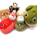 つるし飾り ちりめん細工 10個入り セット 可愛らしい和飾り 小物 プレゼントにも 在庫限り 吊るし雛 つるし雛 縮緬 小さい 蛙 おたまじゃくし うさぎ 雪...