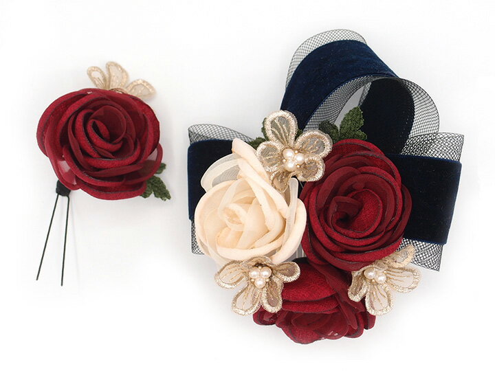 髪飾り 2点セット 赤 リボン パール 成人式 花 和風 浴衣 着物 振袖 袴 ドレス 七五三 子供 キッズ 結婚式お呼ばれ 卒業式 入学式 ヘアアクセサリー ヘアコーム 髪留め 大きめ 日本製 送料無料 エンジ W 65 324-202 u968　Si