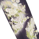 訪問着 手刺繍 正絹 豪華 フォーマル 結婚式 入学式 卒業式 入園式 卒園式 未仕立て 洋花 紫 a371