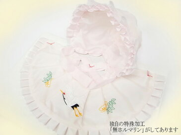 お宮参り お宮詣り7点セット 正絹 女の子 女児 ボンネット帽子 よだれかけ でんでん太鼓 ピンク f176r
