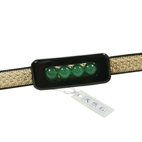 帯留め アベンチュリン 天然石 ブラック 四分紐まで カジュアル おでかけ W45 T17-107BH 帯留め 黒 緑 o882