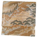 付帯 付け帯 作り帯 文化帯 一重太鼓 正絹 風景画 松 金 緑 礼装 フォーマル 訪問着 付下げ 入学式 卒業式 お宮参り 七五三 上品 格調高い g483 Si