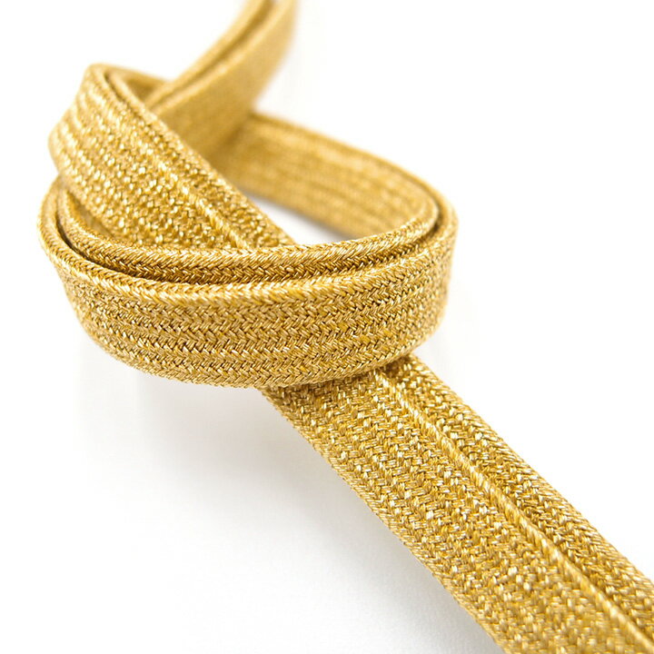 三分紐三分ひも絹100%金ゴールド...