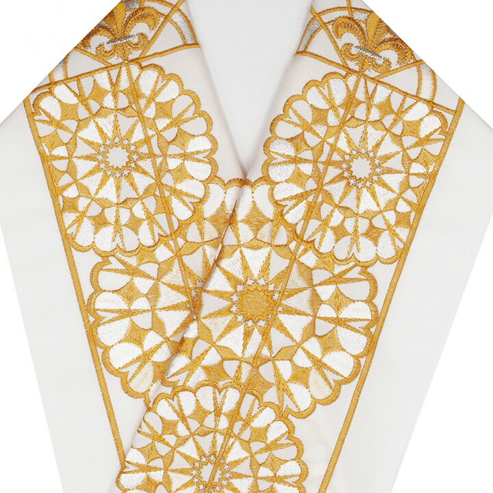 半衿 半襟 刺繍 日本製 正絹 日本製 シルエリー Silelly 白 金 銀 ステンドガラス カジュアル 振袖 成人式 袴 卒業式 和装小物 着物 小紋 紬 普段着 街着 お洒落着 春 秋 冬 袷 単衣 レディース 半えり 送料無料 T w799 Si