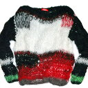 ROMANTIC NEUROSIS Mohair Jumper 手編み モヘアジャンパー モヘアセーター マルチカラー ホワイト ベース 【パンク】【PUNK】【ロマンチックノイローゼ楽天市場店】