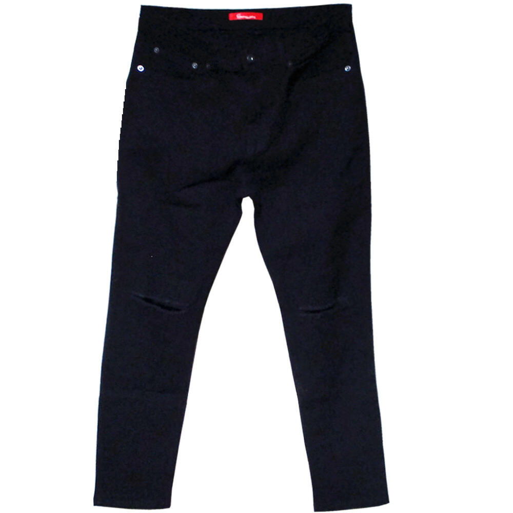 乐天商城 - ROMANTIC NEUROSIS Damaged Strech Skiny Trousers ダメージ・ストレッチ スキニー パンツ 黒（ブラック）【パンク】【PUNK】【ロマンチックノイローゼ楽天市場店】