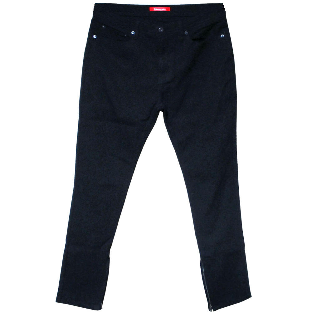 乐天商城 - ROMANTIC NEUROSIS Zipper Strech Skiny Trousers ジップ・ストレッチ スキニー パンツ 黒（ブラック）【パンク】【PUNK】【ロマンチックノイローゼ楽天市場店】