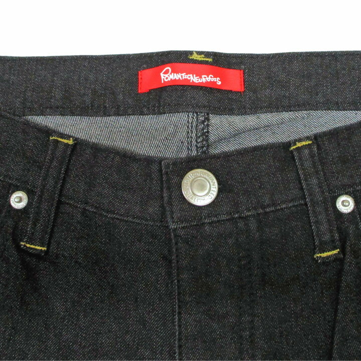 ROMANTIC NEUROSIS Denim Strech Skiny Trousers デニム ストレッチ スキニー パンツ 黒（ブラック）【パンク】【PUNK】【ロマンチックノイローゼ楽天市場店】