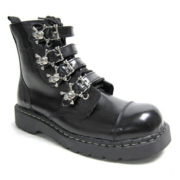 T.U.K SHOES（ティーユーケー）BOOT BLACK SKULL BLACK【パンク】【PUNK】【ロマンチックノイローゼ楽天市場店】