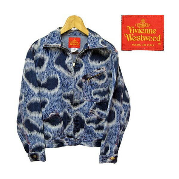Vivienne Westwood Leopard レオパード（豹柄）デニムジャケット【中古】【パンク】【PUNK】【ロマンチックノイローゼ楽天市場店】