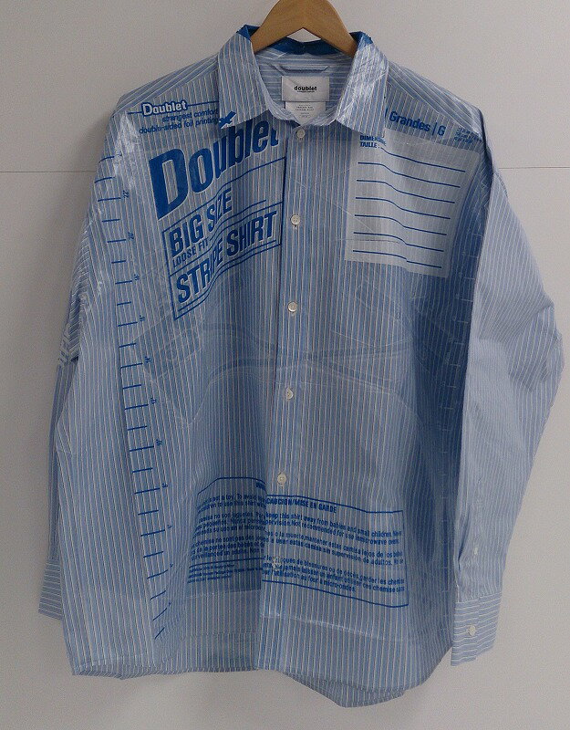 楽天浪漫遊　楽天市場店【中古】doublet ダブレット 18AW Over sized Freezer Bag Package オーバーサイズフリーザーバッグパッケージM 日本製 長袖 シャツ メンズ