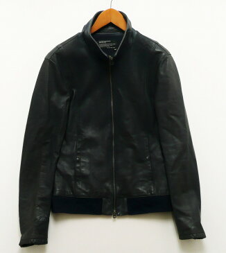 shama シャマ シングルレザーJKT SIZE:40 ネイビー　レザー ジャケット 牛革 41247 メンズ 【中古】【ドメスティック】【金沢本店 併売品】【6501013Kz】